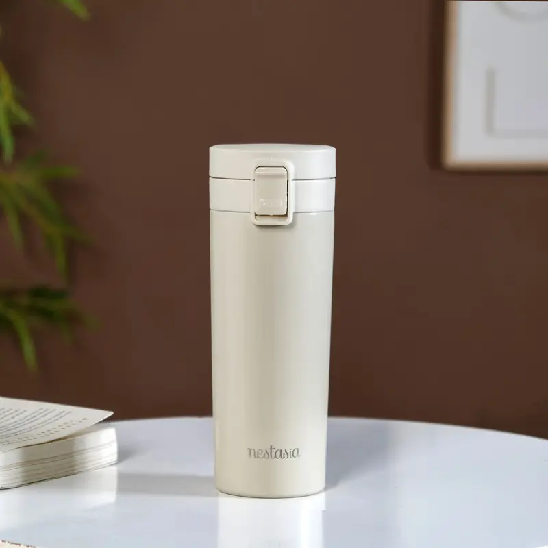 Thermox Frosted Cream Vacuum Flask – Lightweight & Insulated, 450Ml 1