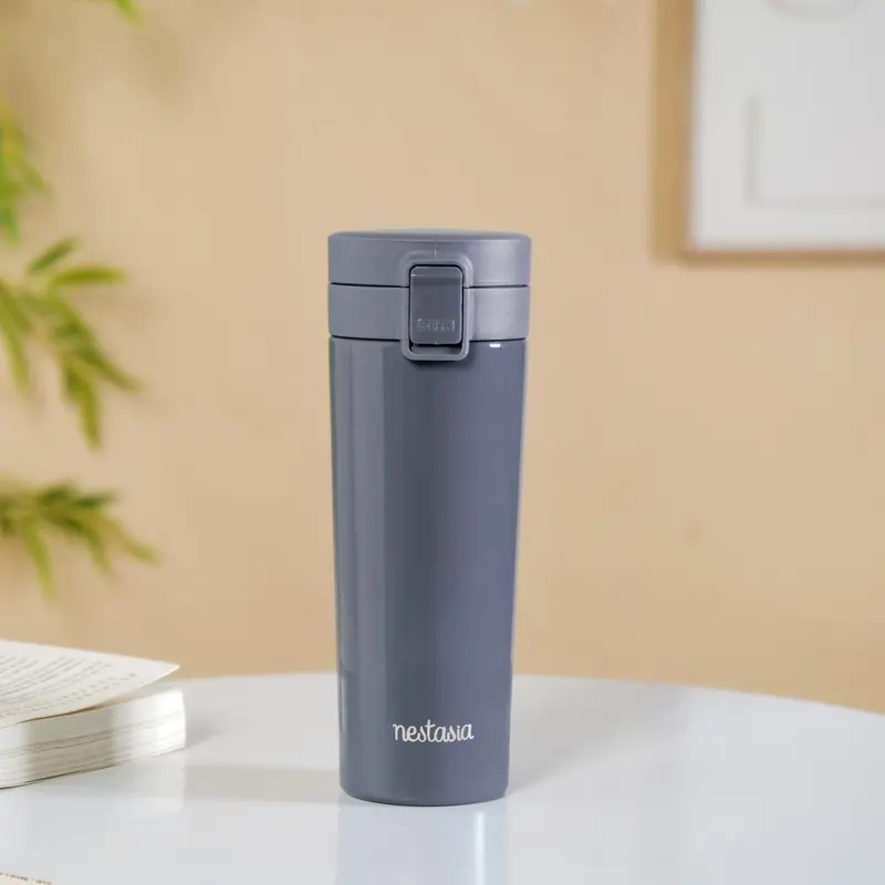 Thermox Onyx Grey Double-Wall Travel Mug With Strainer – 450Ml 1