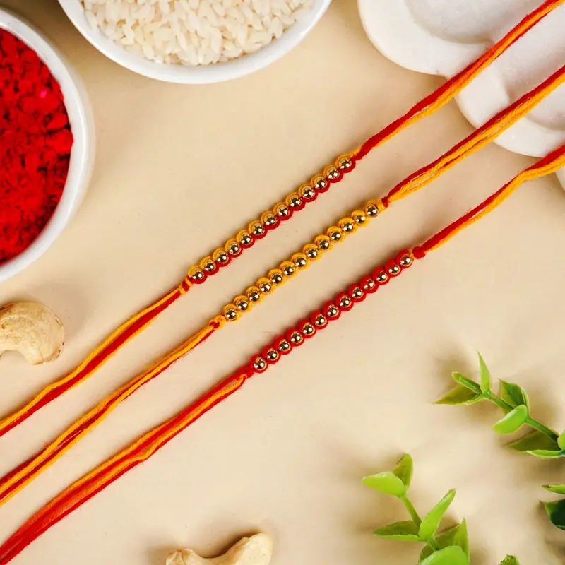 Traditional Trio Rakhi Set For Brothers 1