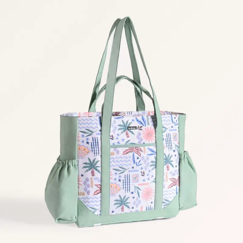 Tropical Mint Travel Tote Bag – Lightweight & Multi-Use 1