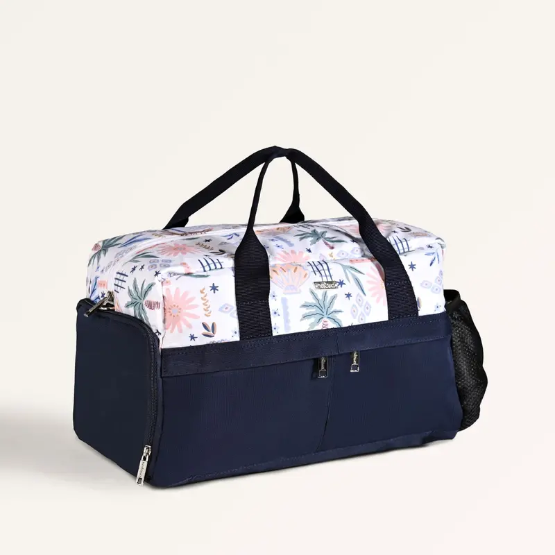 Tropical Print Compact Travel Duffle Bag – Lightweight & Foldable 1