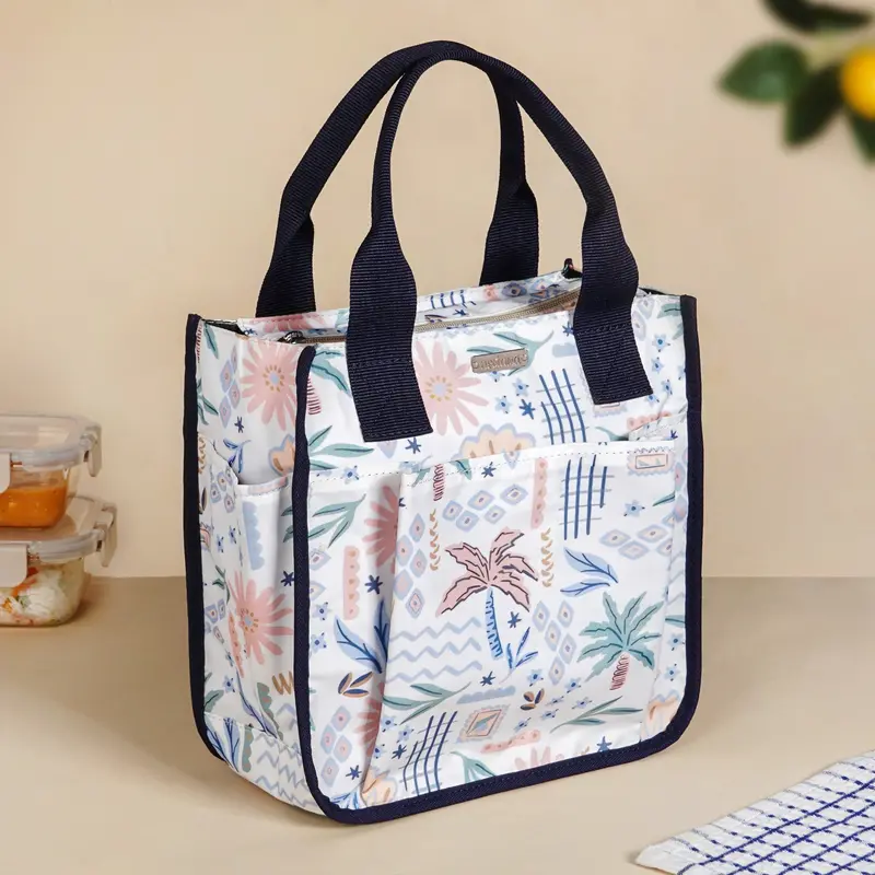 Tropical-Print Insulated Lunch Bag For Women 1
