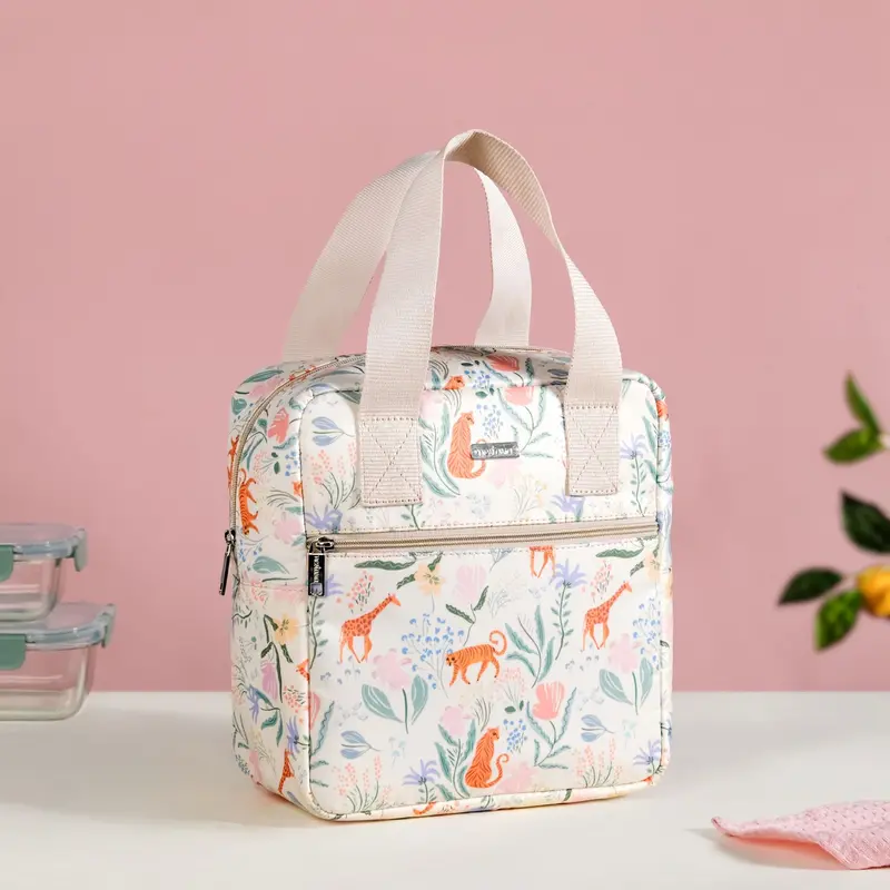 Tropical Safari Animal Print Insulated Lunch Bag 1