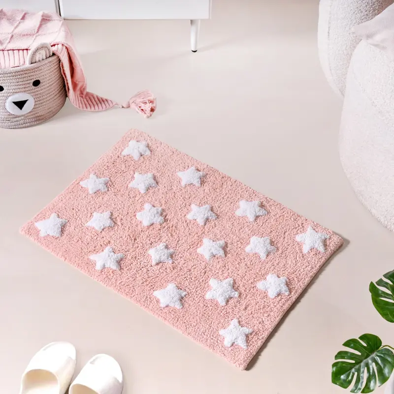 Twinkling Star Print Cotton Non-Slip Mat – Compact 62X42Cm 1