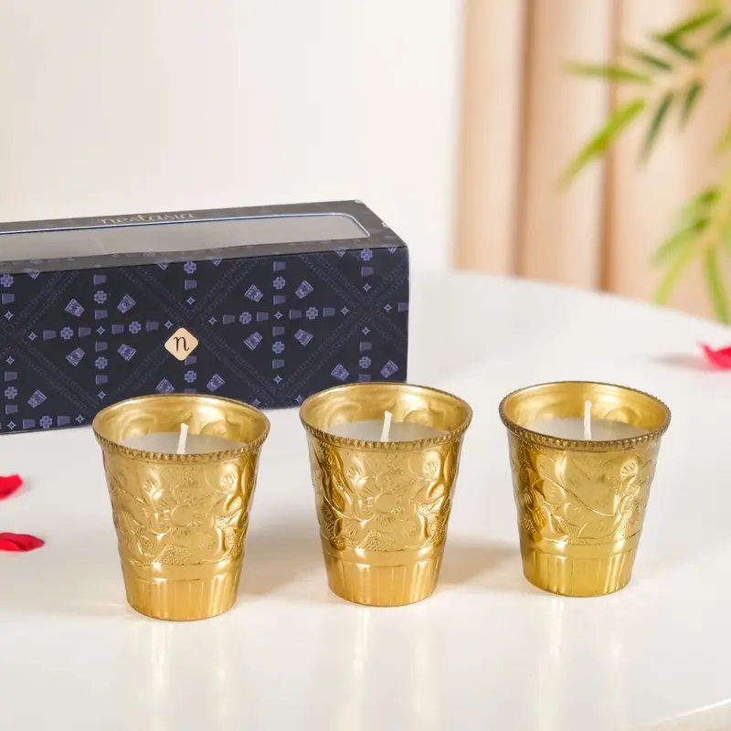 Vanilla Scented Candle Set – 3 Premium Jar Candles In Gift Box 1