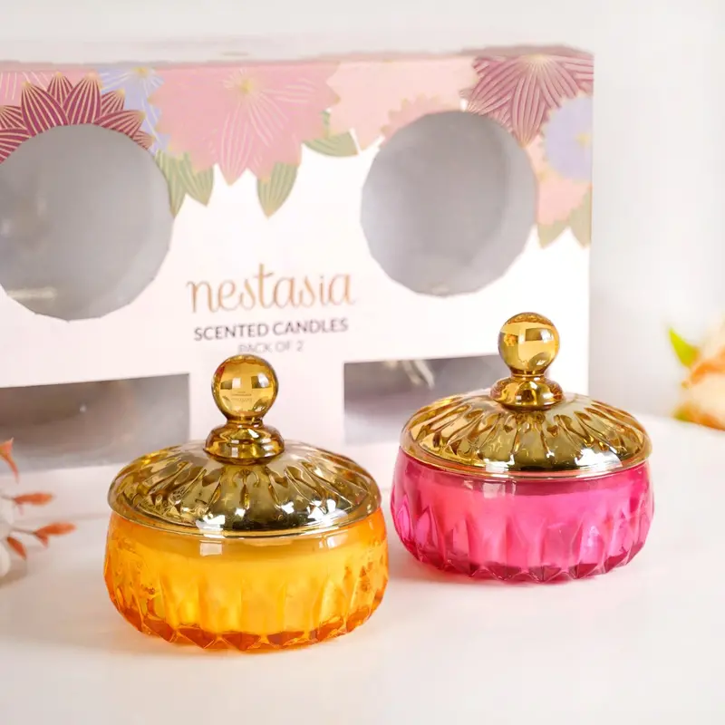 Velvet Musk & Eucalyptus Candle Pair – Refreshing Dual-Aroma Set 1