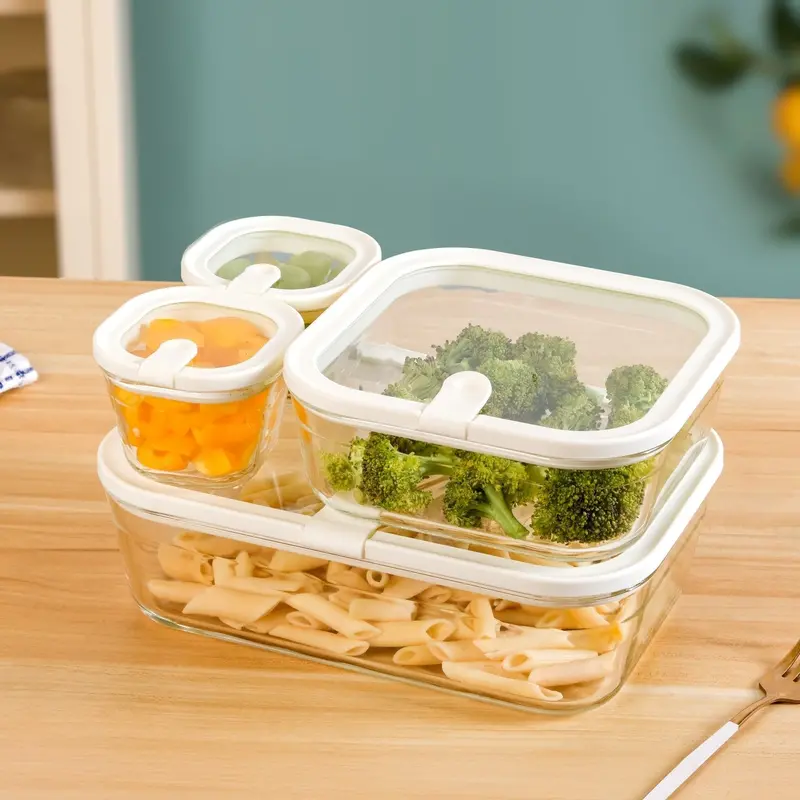 Vento Airtight Food Container Set (4-Piece) – Cream-Tone Variants 1