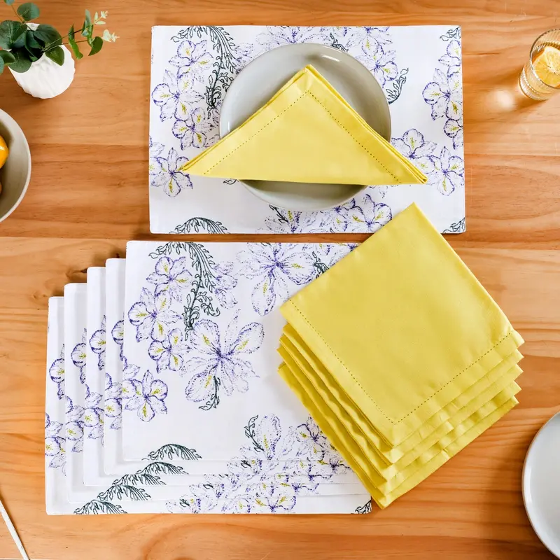 Verde 12-Piece Cotton Mat And Napkin Assortment 1