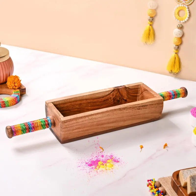 Vibrant Thread-Wrapped Serving Platter 1