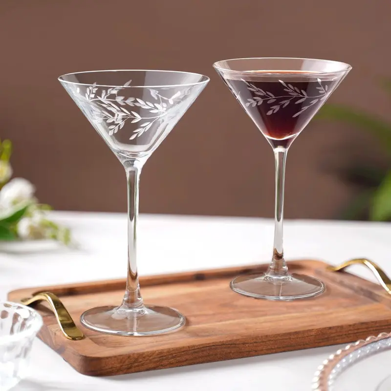 Vinea Etched Martini Glasses – Set Of 2 (220Ml) 1