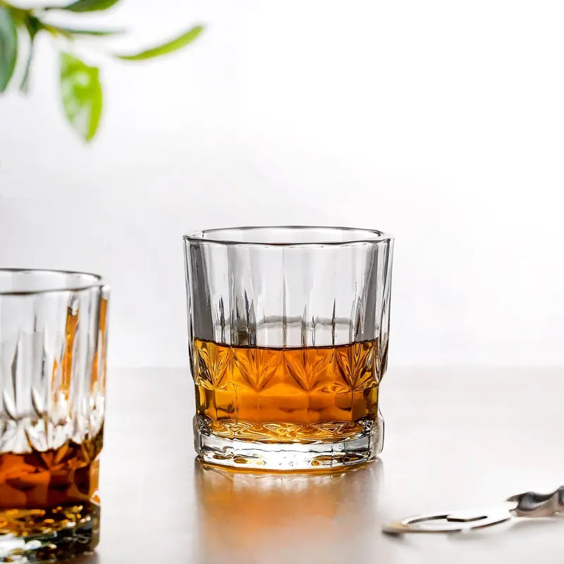 Vintage-Inspired Old Fashioned Whiskey Glasses – Set Of 6, 230Ml 1