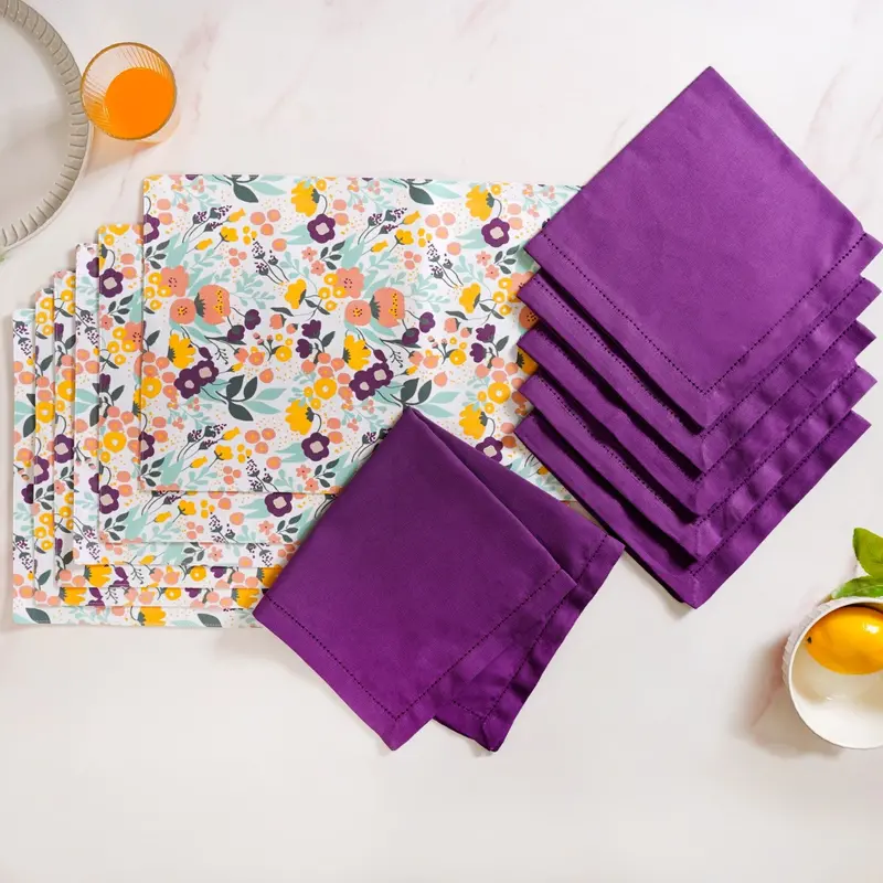 Viola 12-Piece Cotton Mat And Napkin Collection 1