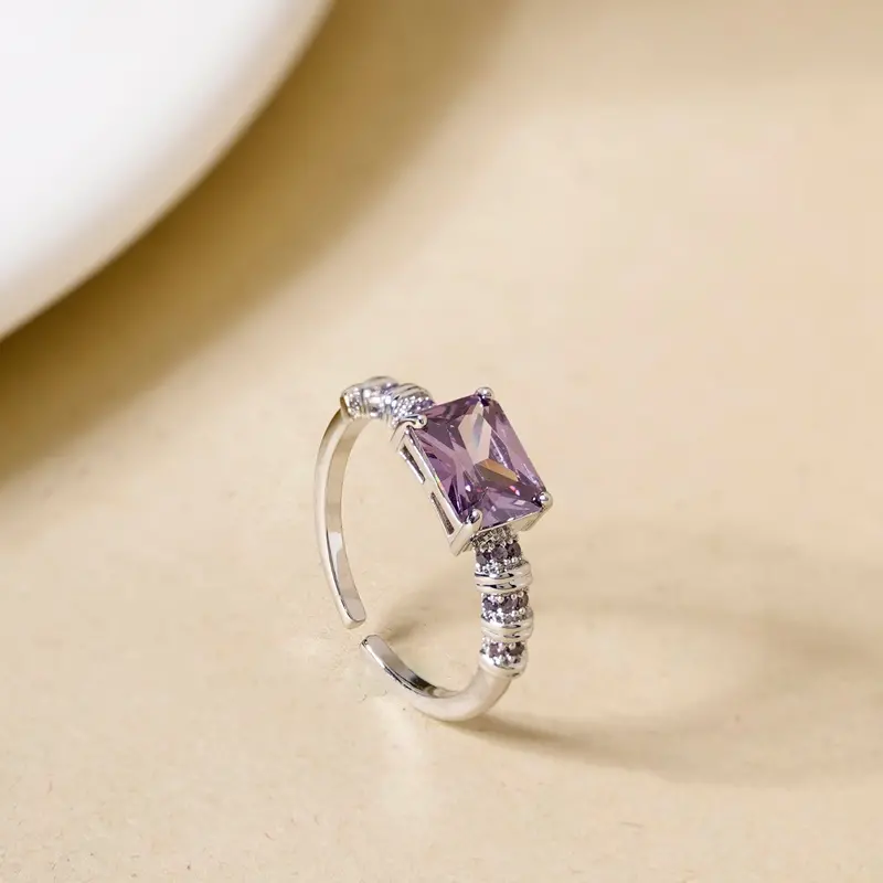Vivacious Violet Statement Ring In Bold Design 1