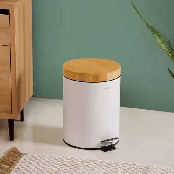 White 5L Modern Detachable-Bucket Waste Bin For Kitchen Or Office 1