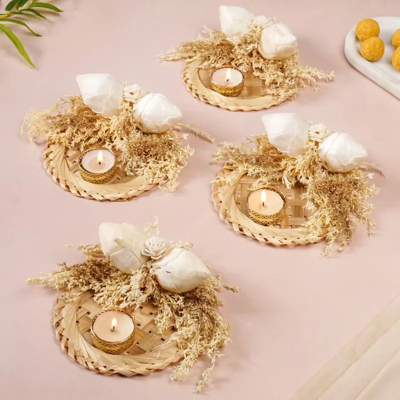 White Sola Flower Tea Light Holders – Set Of 4 1