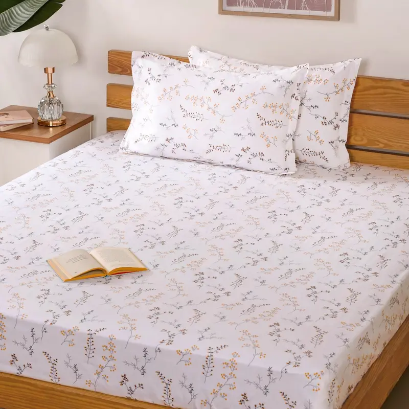Wild Marigold King Bed Linen – 180 Tc Ultra-Soft Pure Cotton Duvet Set (275X275 Cm) 1