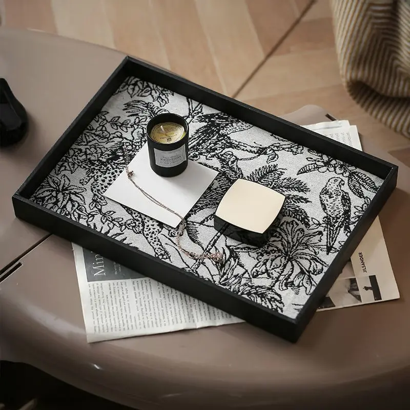 Wildlife Print Rectangle Desk Organizer Tray – Artful Workspace Accent 1