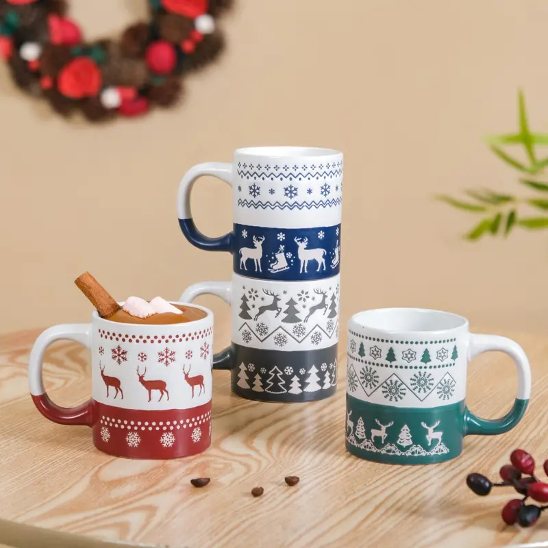 Winter Wonderland Ceramic Mug Set (4 Pcs, 250Ml) 1