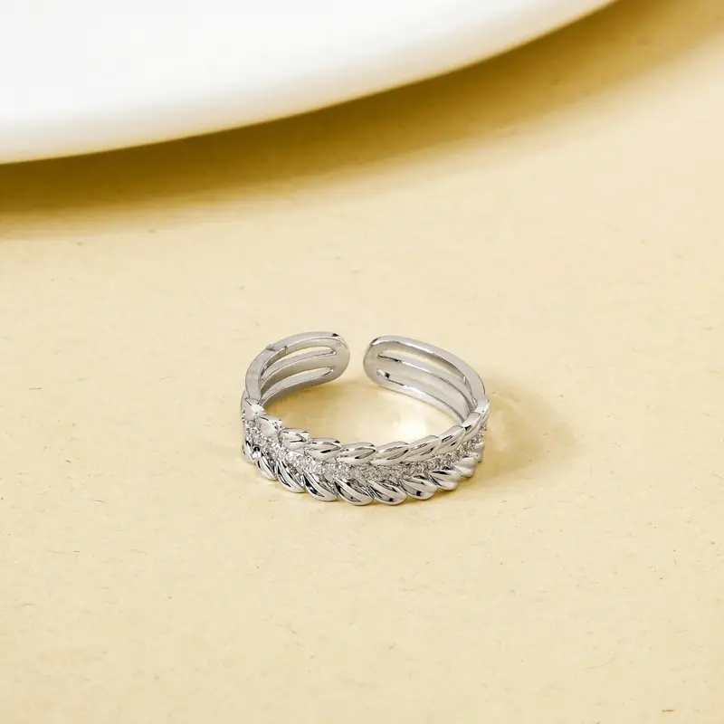 Wreath Of Silver Ring – Intricate Woven-Inspired Design 1