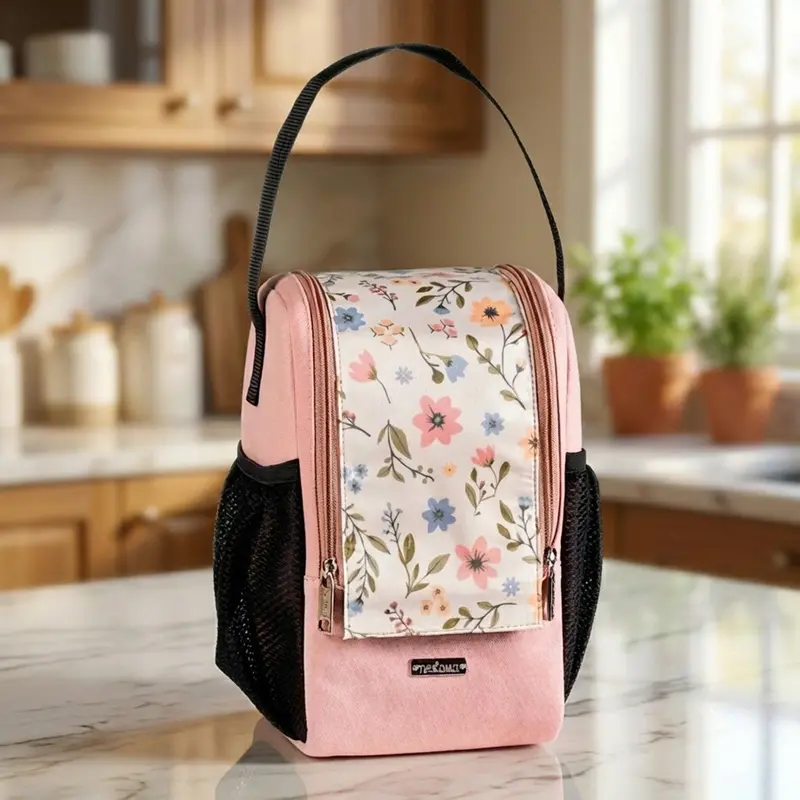 Yummy Food Pink Insulated Lunch Tote – Thermal-Lined & Compact 1